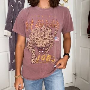 Def Leppard S/M Urban Outfitters 1983 tour oversized tee